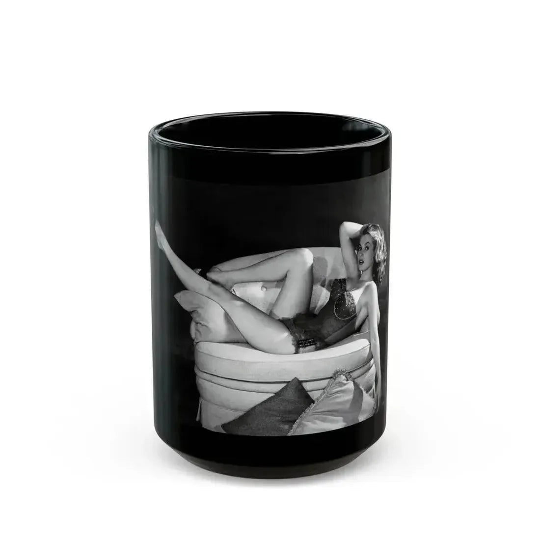 Anita Ekberg #247 (Vintage Female Icon) Black Coffee Mug 15oz - Go Mug Yourself