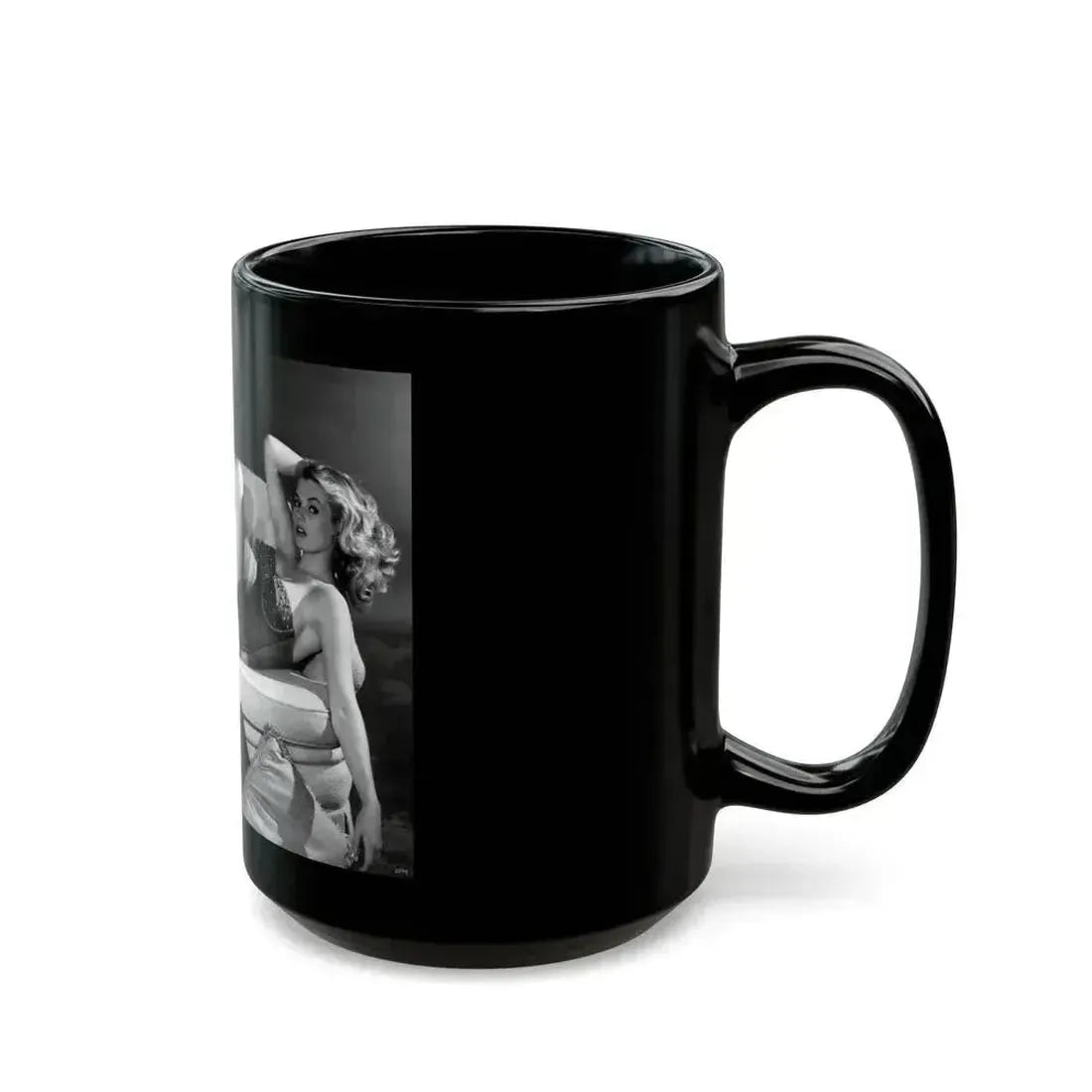 Anita Ekberg #247 (Vintage Female Icon) Black Coffee Mug - Go Mug Yourself