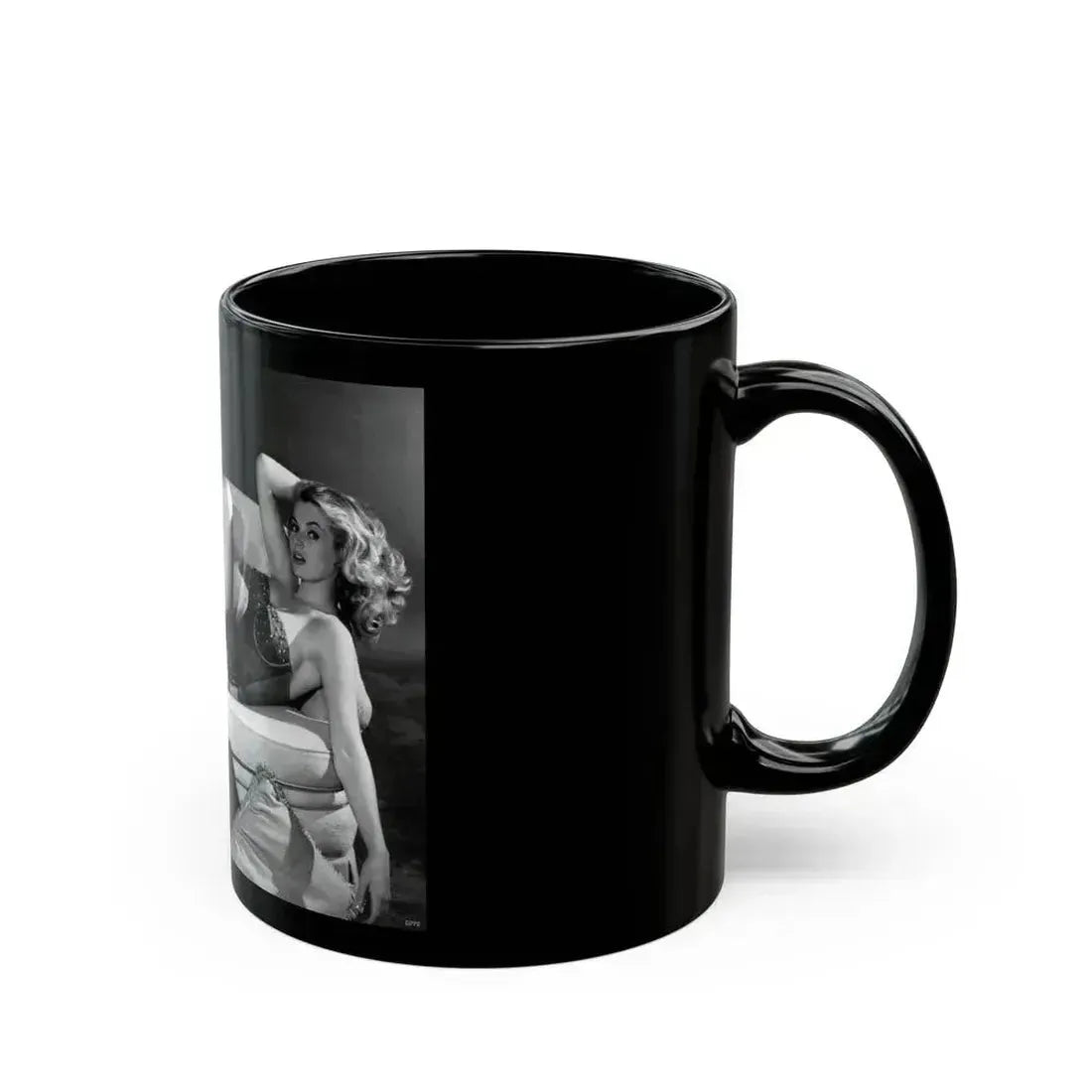 Anita Ekberg #247 (Vintage Female Icon) Black Coffee Mug - Go Mug Yourself