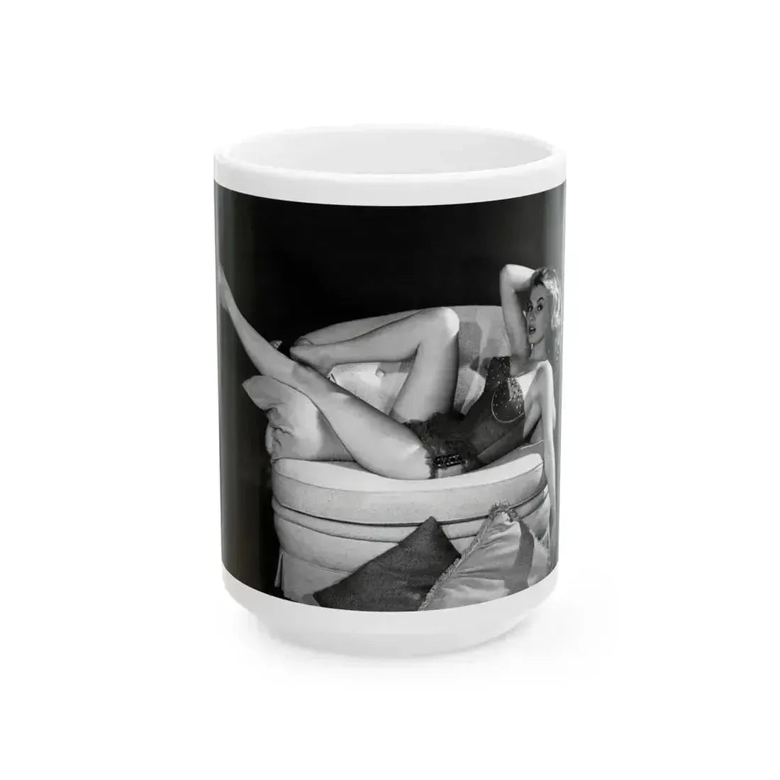 Anita Ekberg #247 (Vintage Female Icon) White Coffee Mug 15oz - Go Mug Yourself