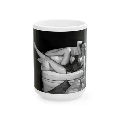 Anita Ekberg #247 (Vintage Female Icon) White Coffee Mug 15oz - Go Mug Yourself