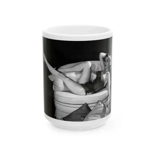 Anita Ekberg #247 (Vintage Female Icon) White Coffee Mug 15oz - Go Mug Yourself