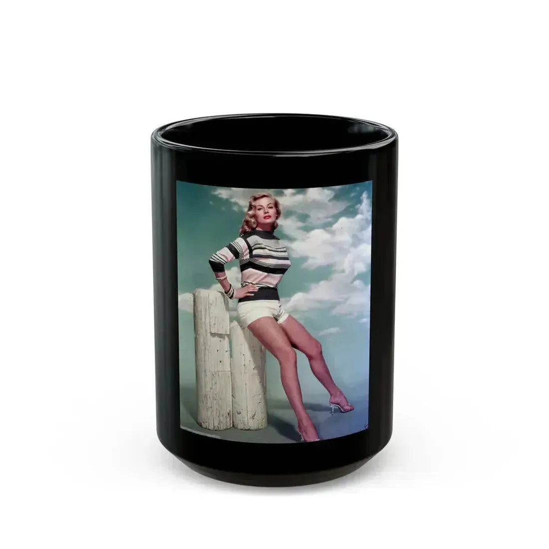Anita Ekberg #249 (Vintage Female Icon) Black Coffee Mug 15oz - Go Mug Yourself