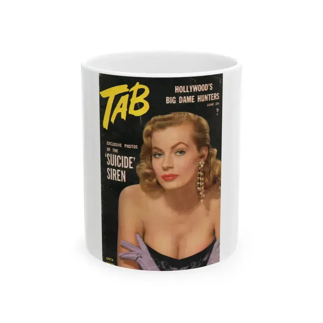 Anita Ekberg #255 - Mag. Cover (Vintage Female Icon) White Coffee Mug 11oz - Go Mug Yourself