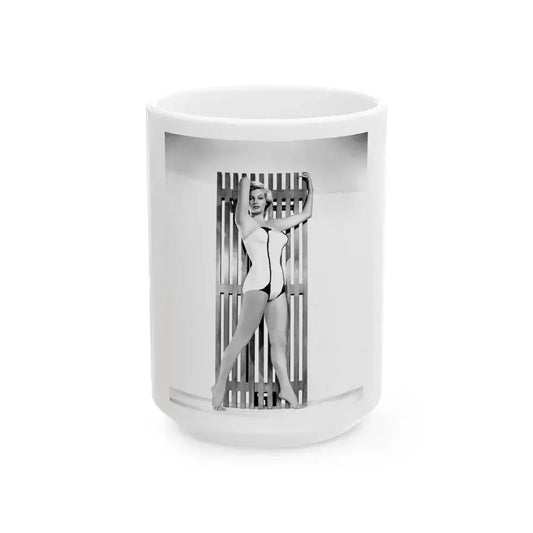Anita Ekberg #259 (Vintage Female Icon) White Coffee Mug 15oz - Go Mug Yourself