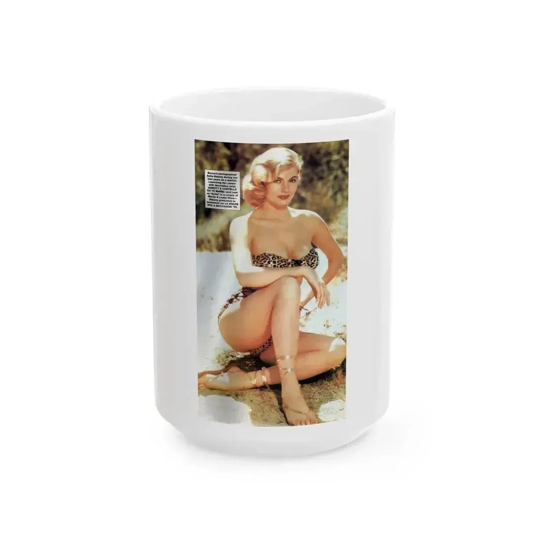 Anita Ekberg #264_1 (Vintage Female Icon) White Coffee Mug 15oz - Go Mug Yourself