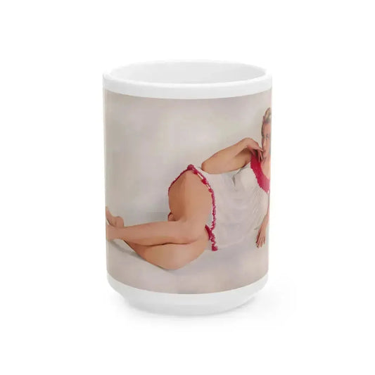 Anita Ekberg #268 (Vintage Female Icon) White Coffee Mug 15oz - Go Mug Yourself
