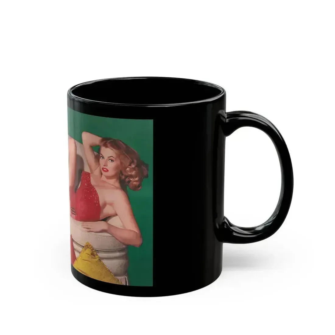 Anita Ekberg #269 (Vintage Female Icon) Black Coffee Mug - Go Mug Yourself