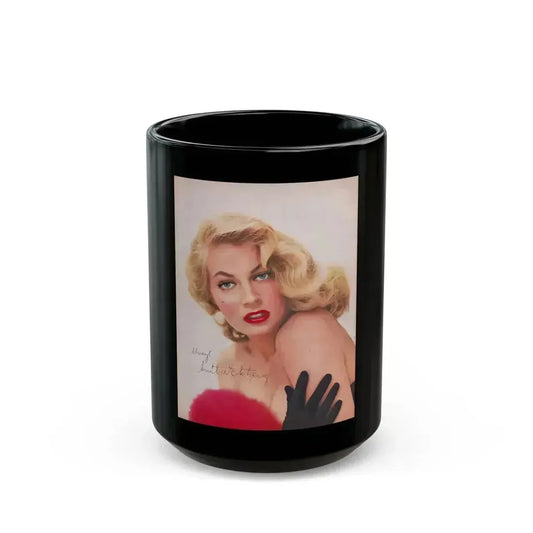 Anita Ekberg #270 (Vintage Female Icon) Black Coffee Mug 15oz - Go Mug Yourself