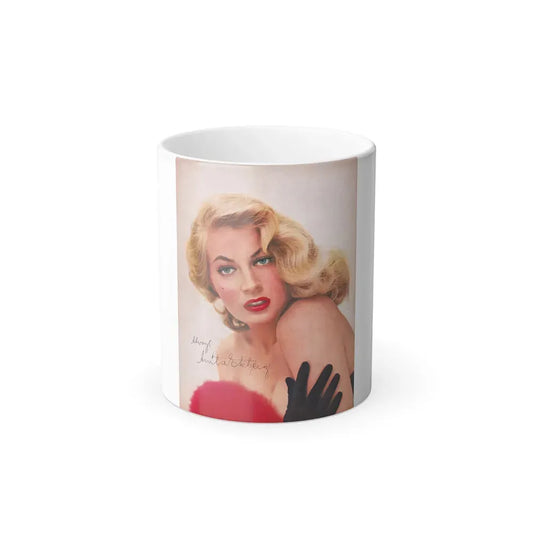 Anita Ekberg #270 (Vintage Female Icon) Color Changing Coffee Mug 11oz - Go Mug Yourself