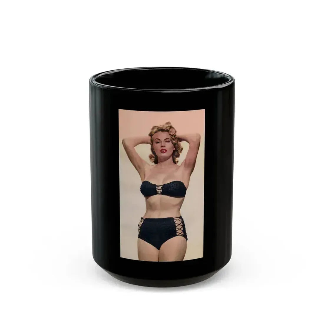 Anita Ekberg #271 (Vintage Female Icon) Black Coffee Mug 15oz - Go Mug Yourself