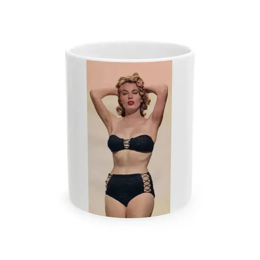 Anita Ekberg #271 (Vintage Female Icon) White Coffee Mug 11oz - Go Mug Yourself