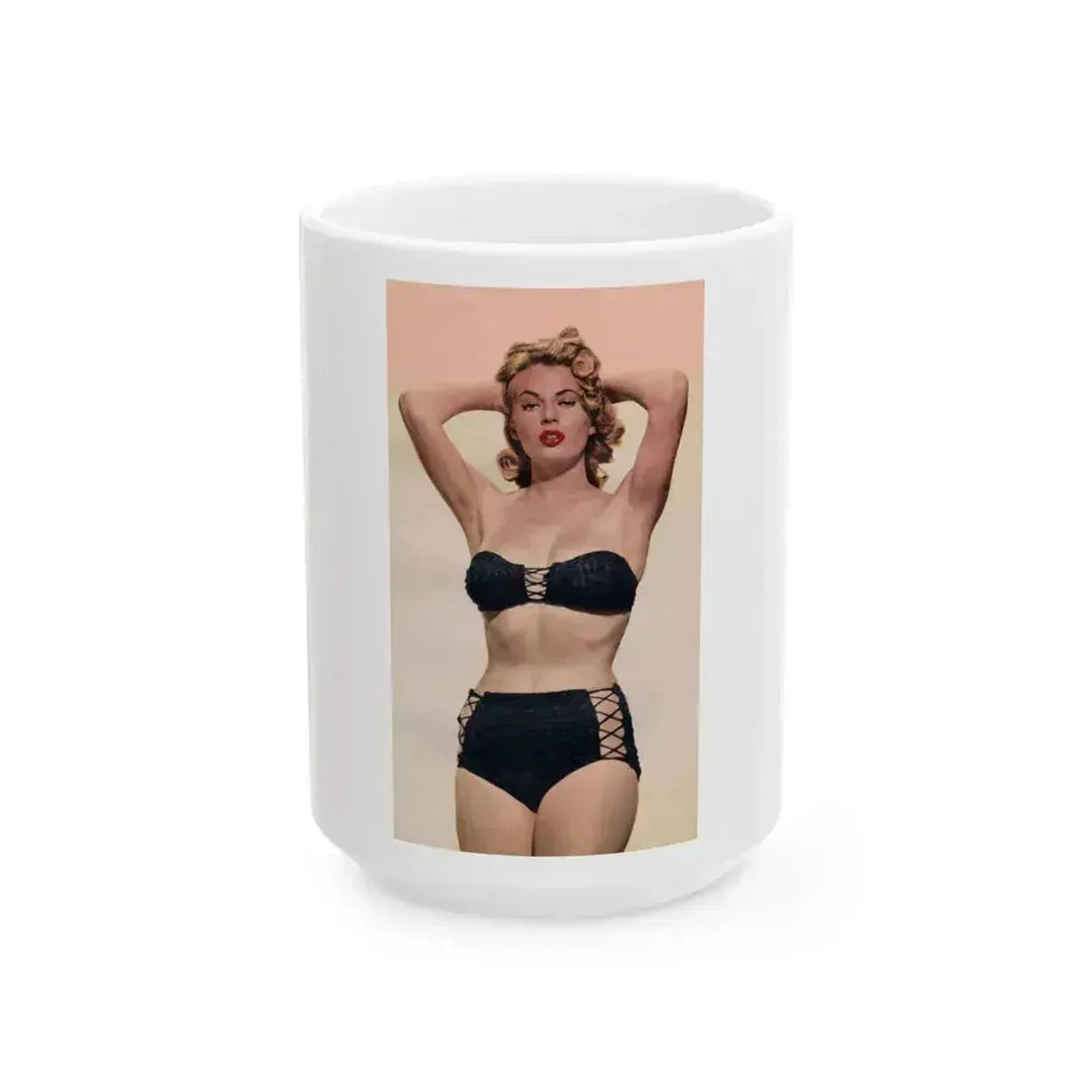 Anita Ekberg #271 (Vintage Female Icon) White Coffee Mug 15oz - Go Mug Yourself