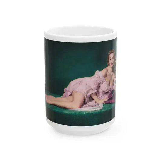Anita Ekberg #272 (Vintage Female Icon) White Coffee Mug 15oz - Go Mug Yourself