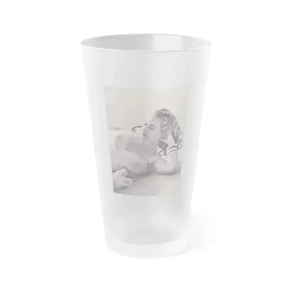 Anita Ekberg #274 - See through top (Vintage Female Icon) Frosted Pint Glass 16oz 16oz Frosted - Go Mug Yourself