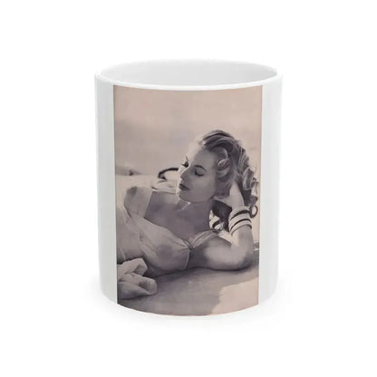 Anita Ekberg #274 - See through top (Vintage Female Icon) White Coffee Mug 11oz - Go Mug Yourself