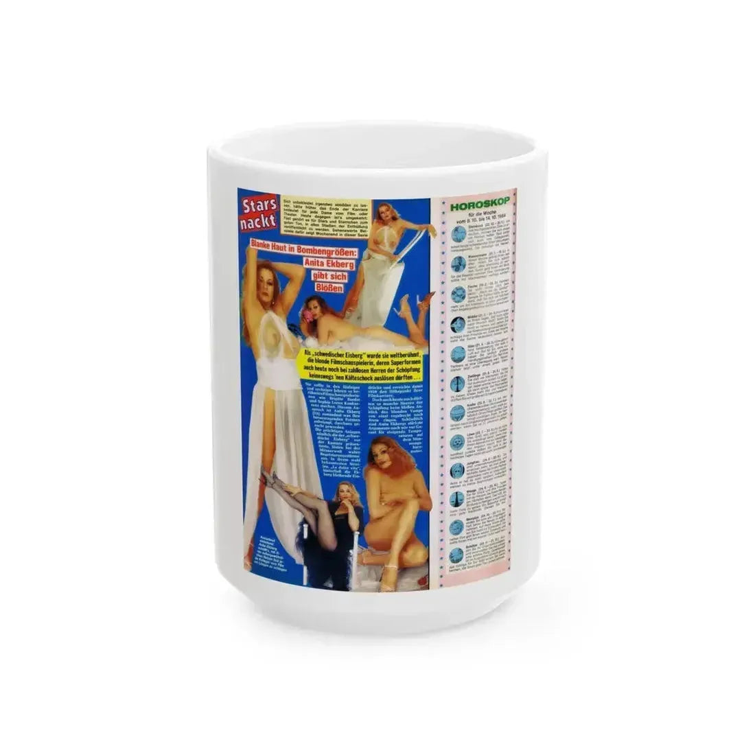 Anita Ekberg #278 - Mag. Photos (Vintage Female Icon) White Coffee Mug 15oz - Go Mug Yourself