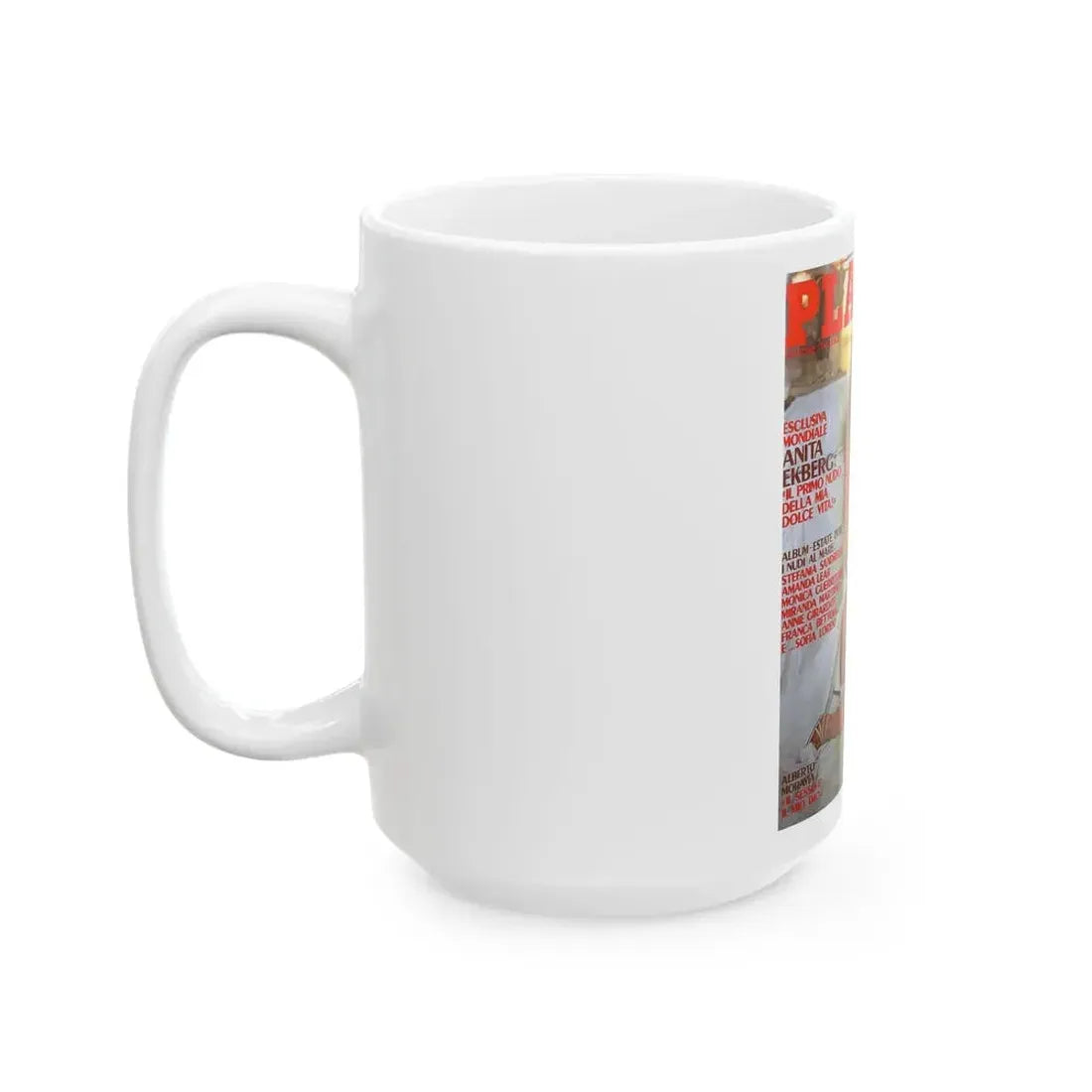 Anita Ekberg #279 - Playboy Mag. Front Cover (Vintage Female Icon) White Coffee Mug - Go Mug Yourself