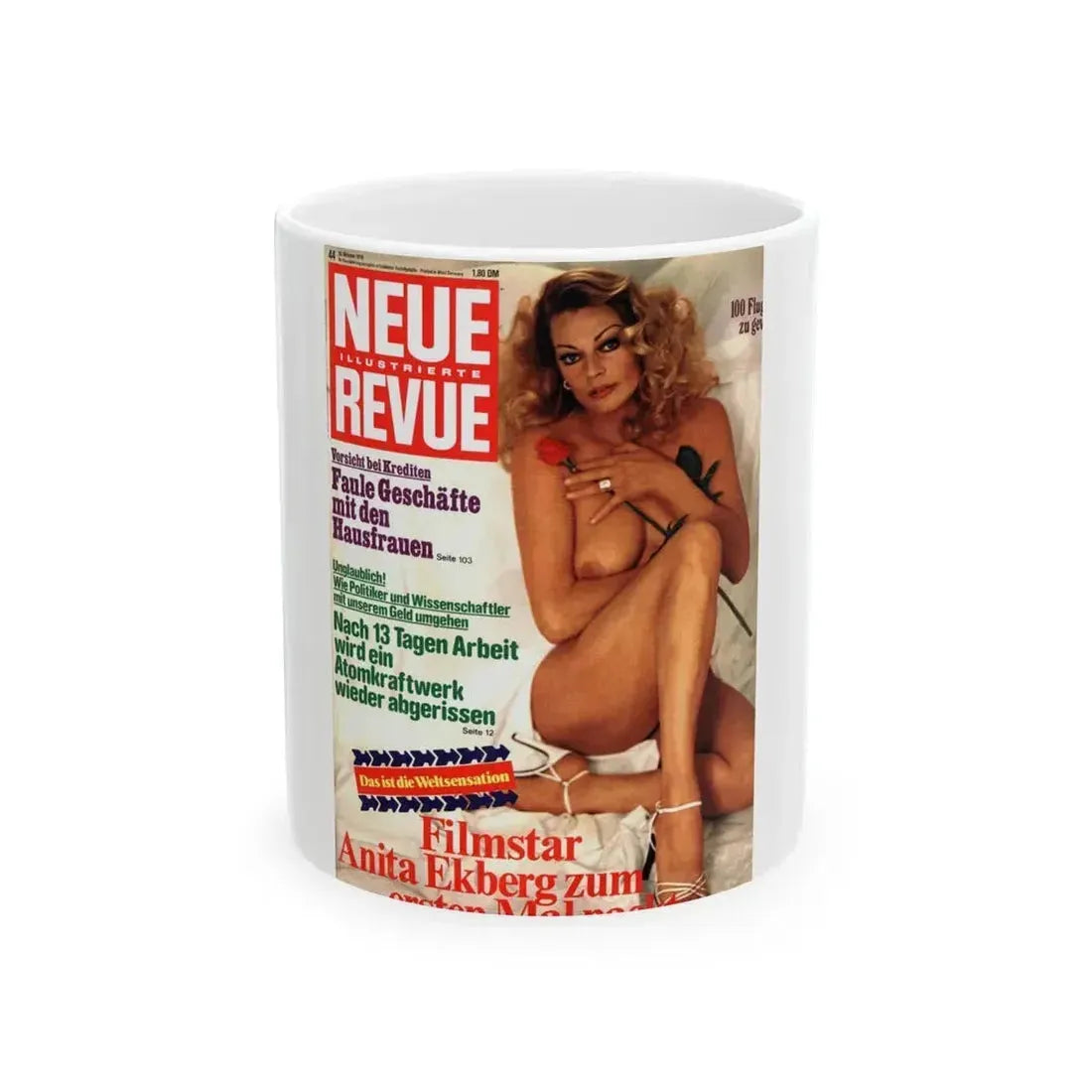 Anita Ekberg #280 - Mag. Cover (Vintage Female Icon) White Coffee Mug 11oz - Go Mug Yourself