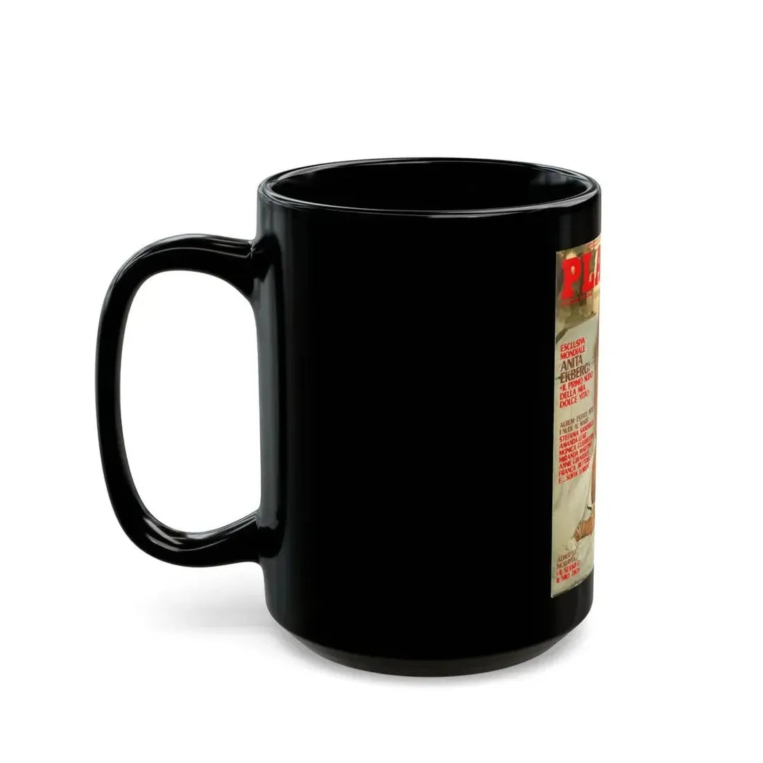 Anita Ekberg #285 - Italian Playboy Mag. Oct. '78 (Vintage Female Icon) Black Coffee Mug - Go Mug Yourself