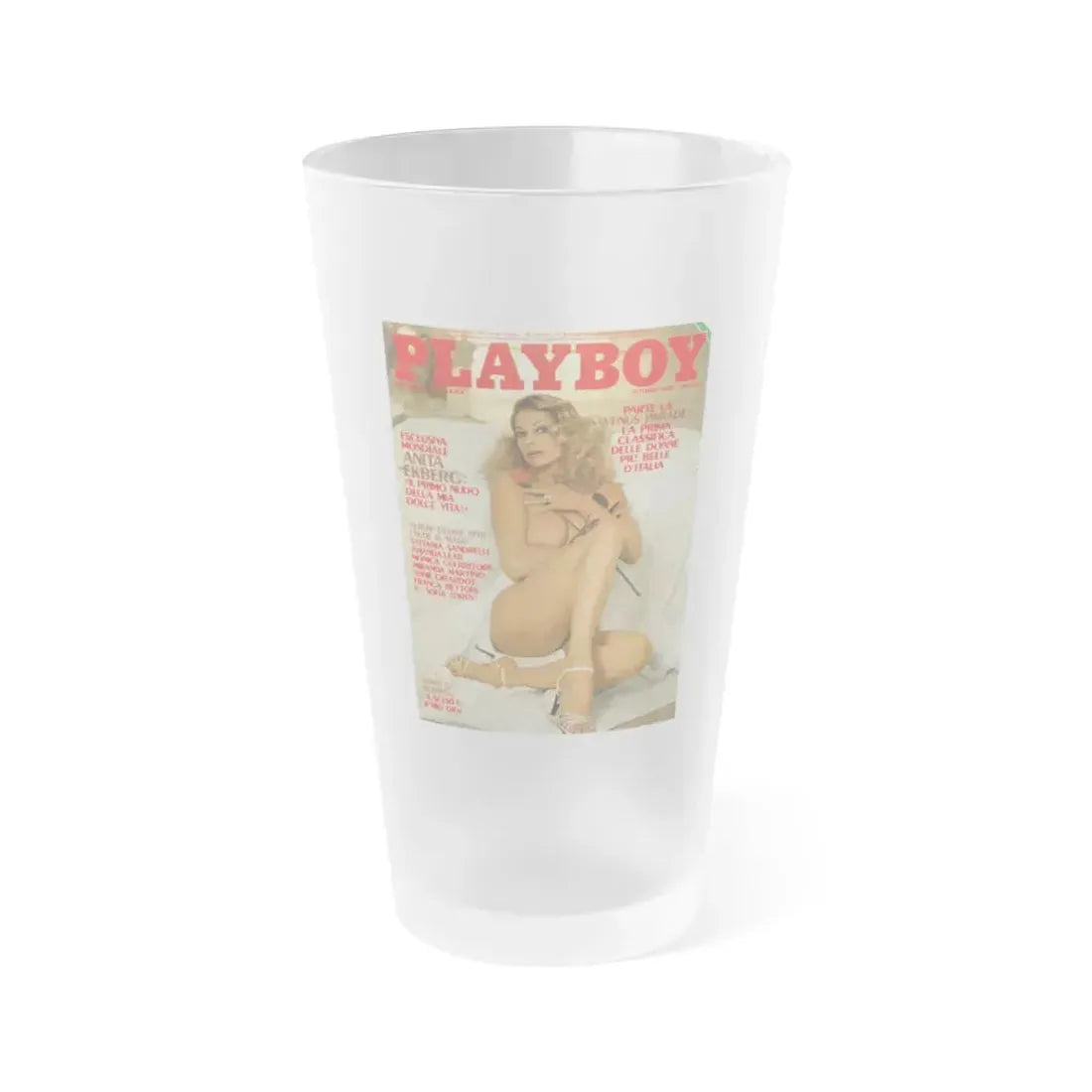 Anita Ekberg #285 - Italian Playboy Mag. Oct. '78 (Vintage Female Icon) Frosted Pint Glass 16oz 16oz Frosted - Go Mug Yourself