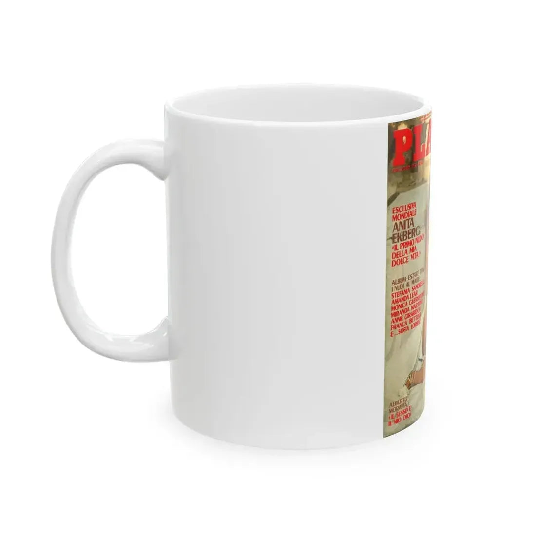 Anita Ekberg #285 - Italian Playboy Mag. Oct. '78 (Vintage Female Icon) White Coffee Mug - Go Mug Yourself