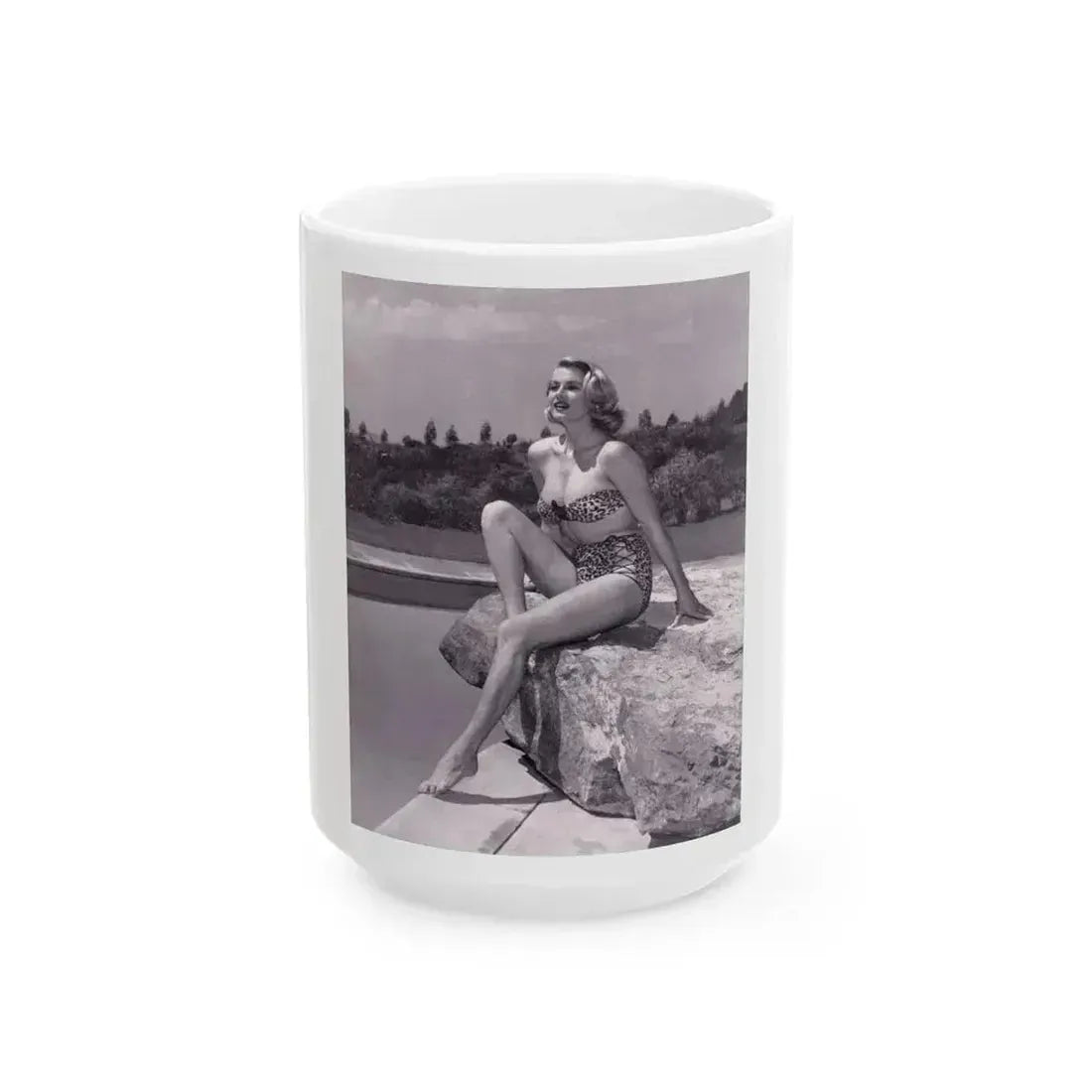 Anita Ekberg #294 (Vintage Female Icon) White Coffee Mug 15oz - Go Mug Yourself