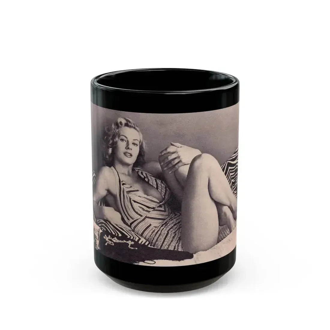 Anita Ekberg #296 (Vintage Female Icon) Black Coffee Mug 15oz - Go Mug Yourself
