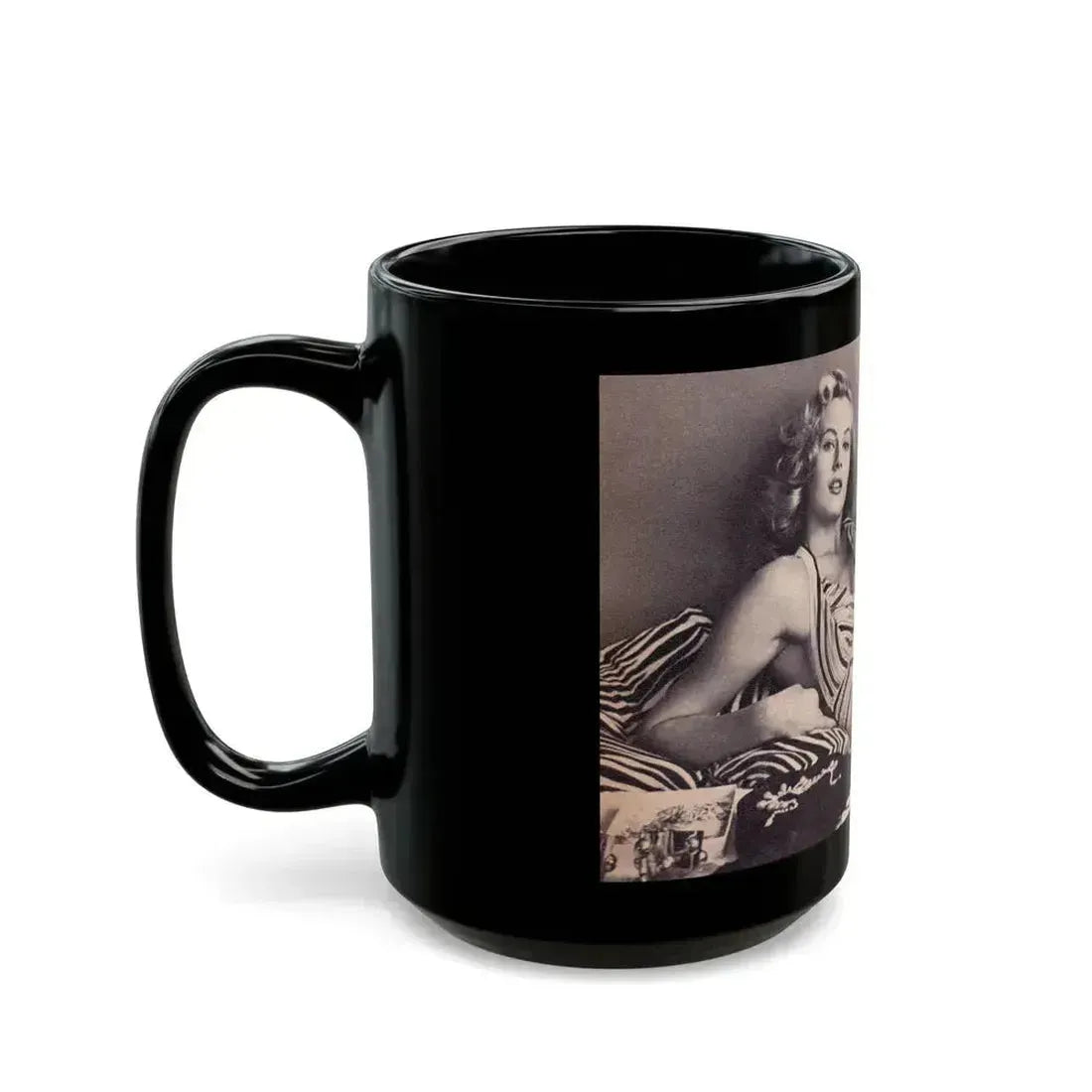 Anita Ekberg #296 (Vintage Female Icon) Black Coffee Mug - Go Mug Yourself