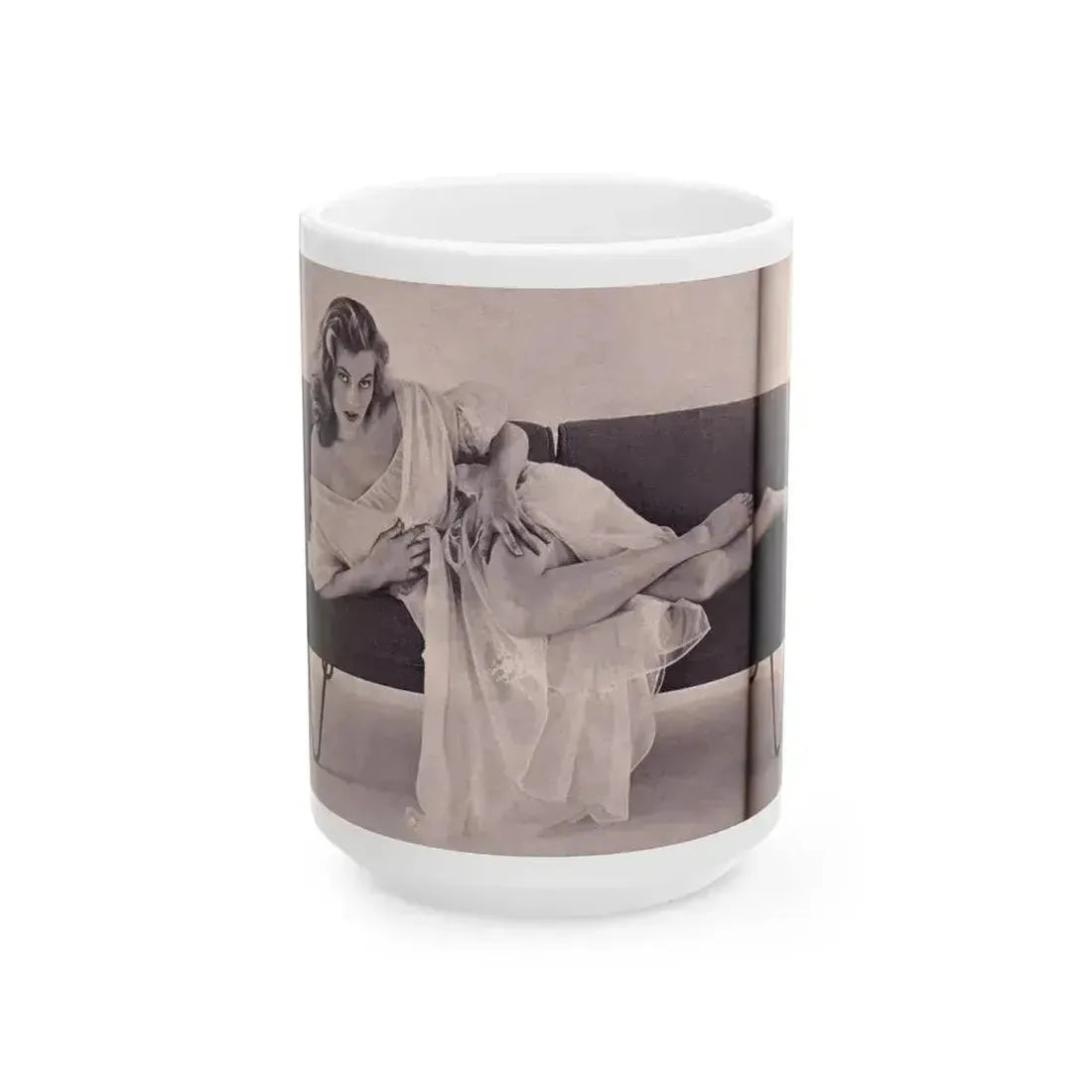 Anita Ekberg #297 (Vintage Female Icon) White Coffee Mug 15oz - Go Mug Yourself