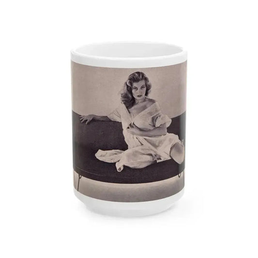 Anita Ekberg #298 (Vintage Female Icon) White Coffee Mug 15oz - Go Mug Yourself