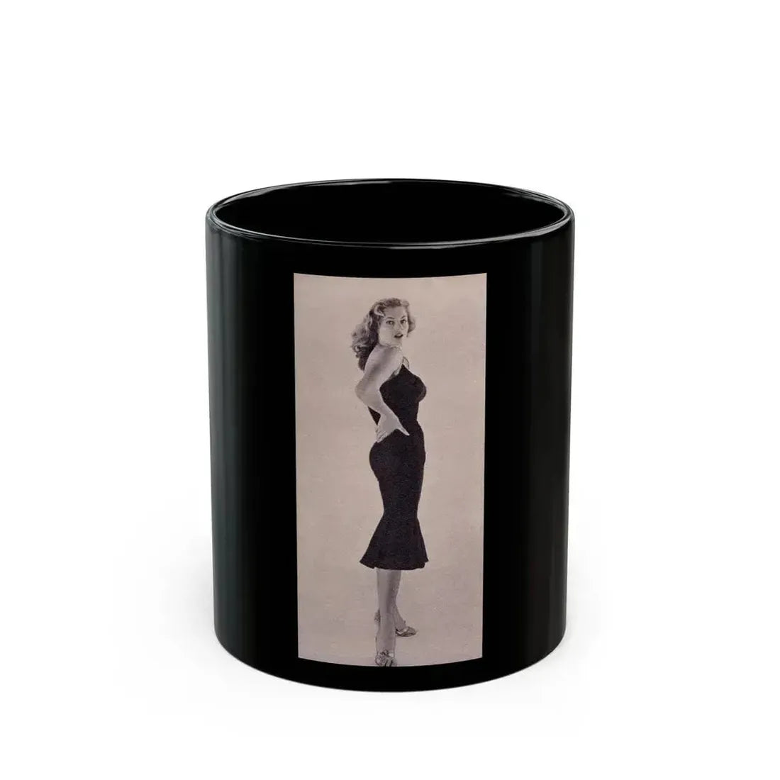 Anita Ekberg #299 (Vintage Female Icon) Black Coffee Mug 11oz - Go Mug Yourself