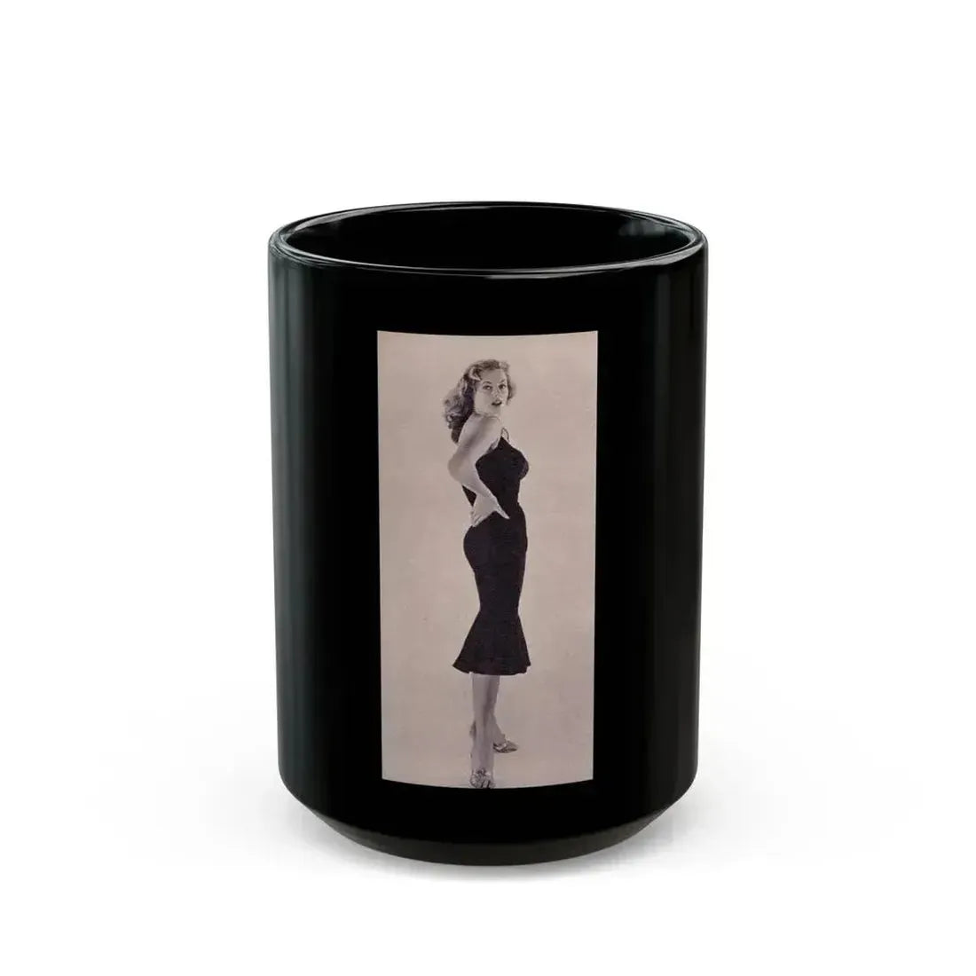 Anita Ekberg #299 (Vintage Female Icon) Black Coffee Mug 15oz - Go Mug Yourself