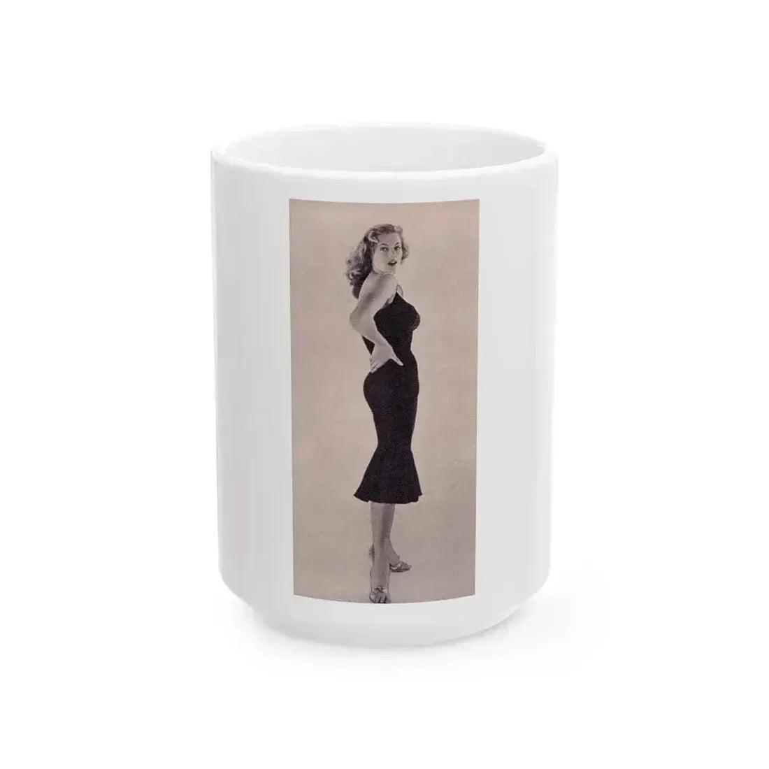 Anita Ekberg #299 (Vintage Female Icon) White Coffee Mug 15oz - Go Mug Yourself