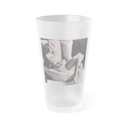 Anita Ekberg #302 (Vintage Female Icon) Frosted Pint Glass 16oz 16oz Frosted - Go Mug Yourself