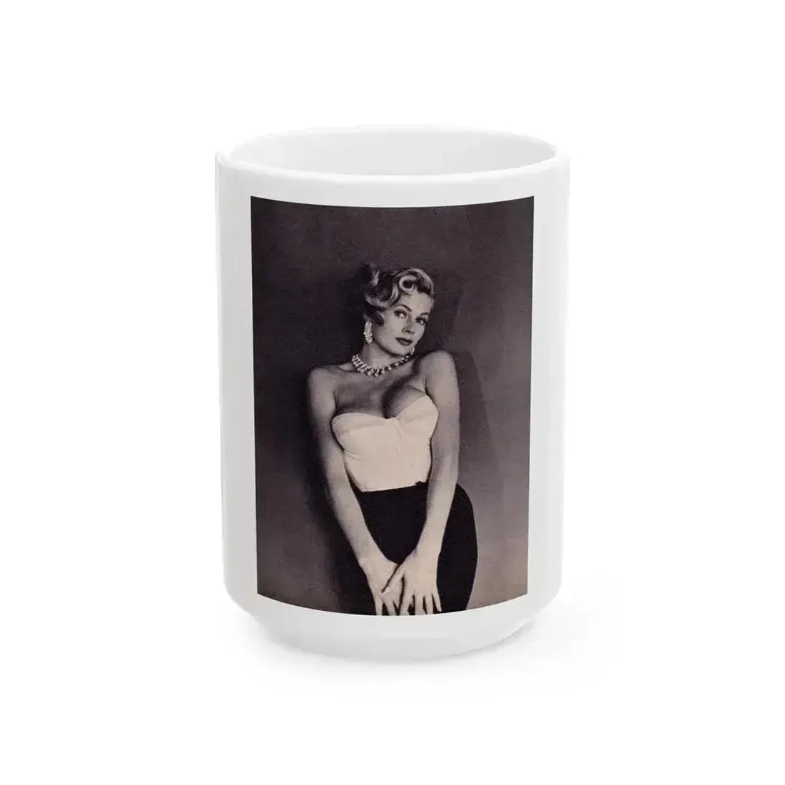 Anita Ekberg #303 (Vintage Female Icon) White Coffee Mug 15oz - Go Mug Yourself