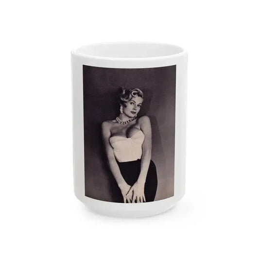 Anita Ekberg #303 (Vintage Female Icon) White Coffee Mug 15oz - Go Mug Yourself