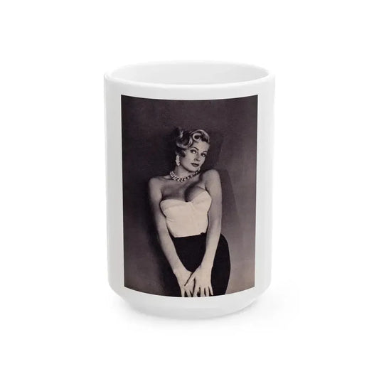 Anita Ekberg #303 (Vintage Female Icon) White Coffee Mug 15oz - Go Mug Yourself