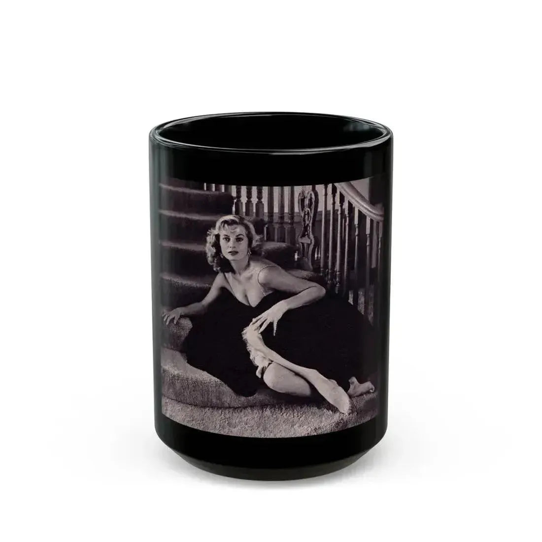 Anita Ekberg #304 (Vintage Female Icon) Black Coffee Mug 15oz - Go Mug Yourself