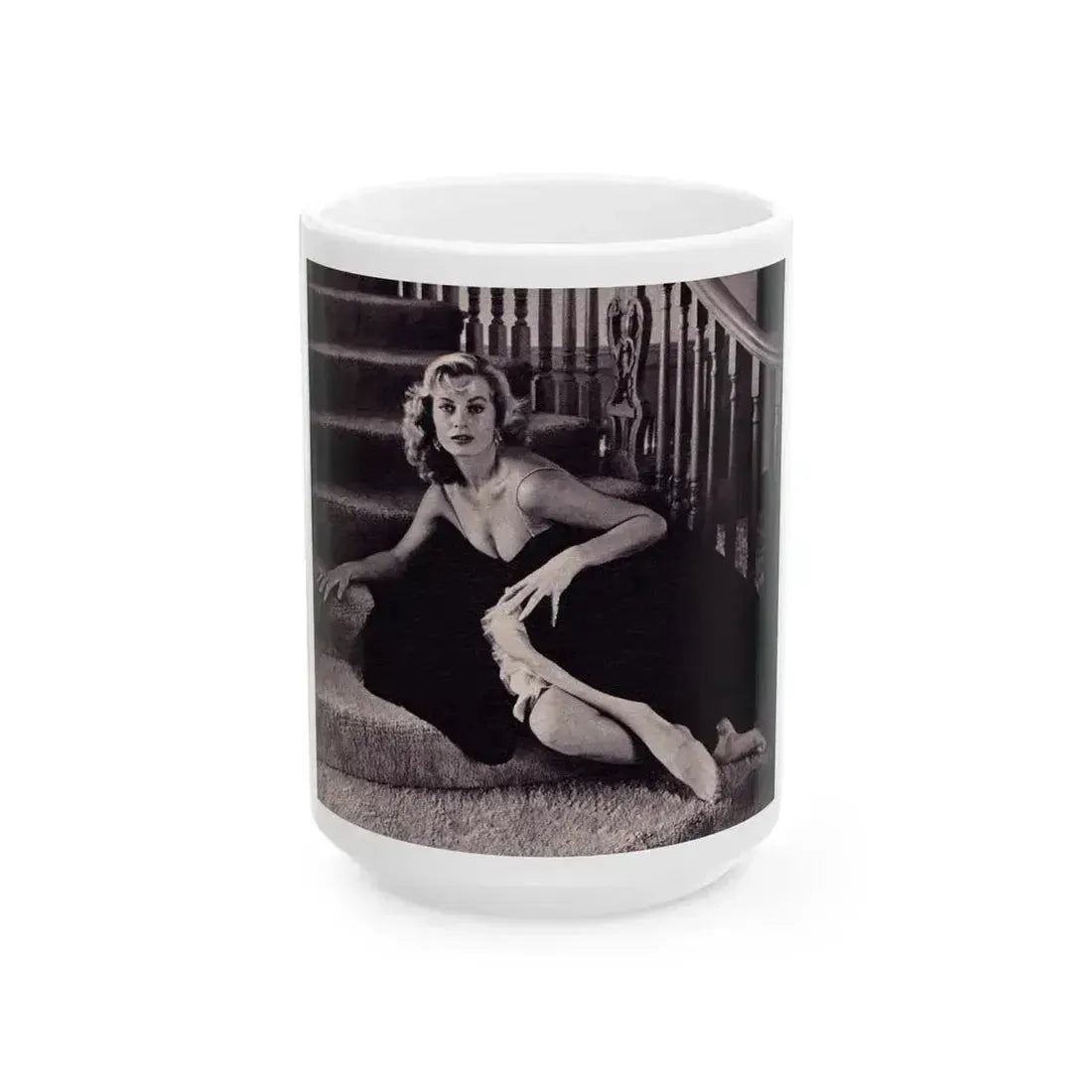 Anita Ekberg #304 (Vintage Female Icon) White Coffee Mug 15oz - Go Mug Yourself