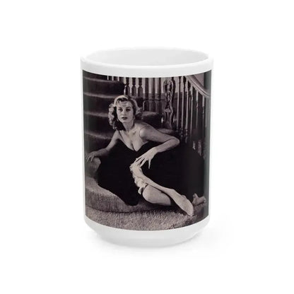 Anita Ekberg #304 (Vintage Female Icon) White Coffee Mug 15oz - Go Mug Yourself