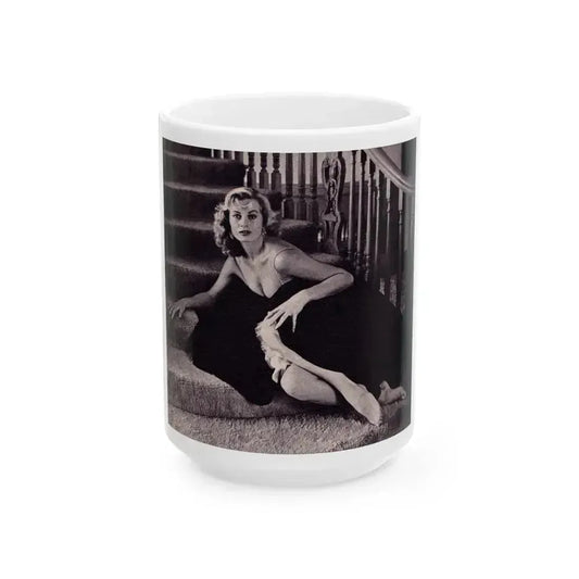 Anita Ekberg #304 (Vintage Female Icon) White Coffee Mug 15oz - Go Mug Yourself