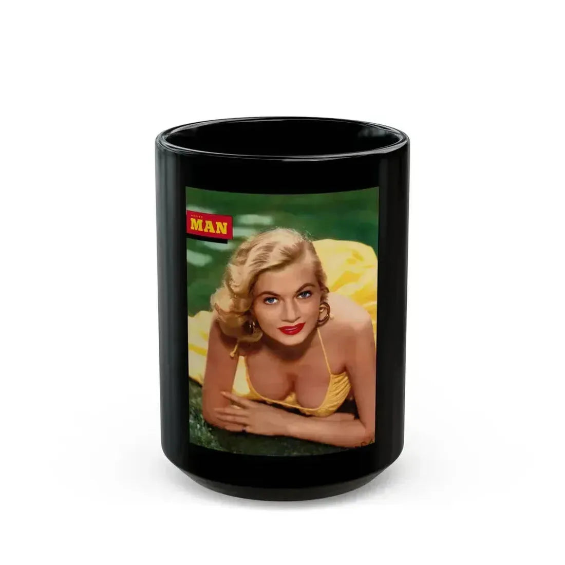 Anita Ekberg #305 (Vintage Female Icon) Black Coffee Mug 15oz - Go Mug Yourself