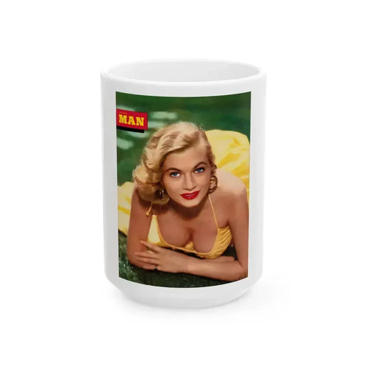 Anita Ekberg #305 (Vintage Female Icon) White Coffee Mug 15oz - Go Mug Yourself