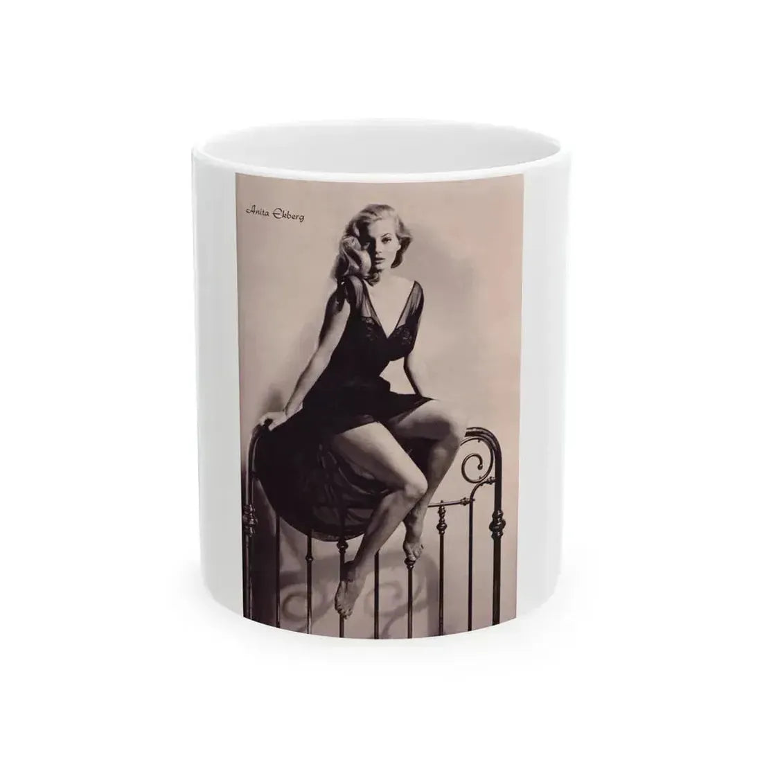 Anita Ekberg #306 (Vintage Female Icon) White Coffee Mug 11oz - Go Mug Yourself
