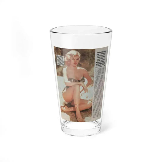 Anita Ekberg #307 Femme Fatales Magazine August '98 - Bernard Of Hollywood Vintage Glamour Pin-Ups 2nd Page (Vintage Female Icon) Pint Glass 16oz 16oz - Go Mug Yourself