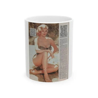 Anita Ekberg #307 Femme Fatales Magazine August '98 - Bernard Of Hollywood Vintage Glamour Pin-Ups 2nd Page (Vintage Female Icon) White Coffee Mug 11oz - Go Mug Yourself