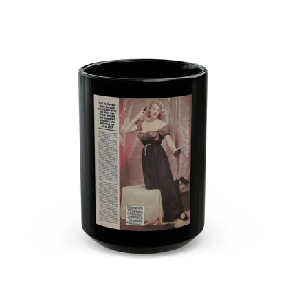 Anita Ekberg #308 Femme Fatales Magazine August '98 - Bernard Of Hollywood Vintage Glamour Pin-Ups 15th Page (Vintage Female Icon) Black Coffee Mug 15oz - Go Mug Yourself