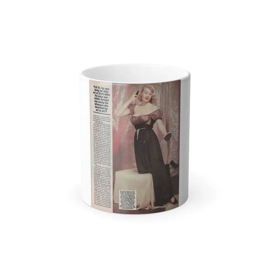 Anita Ekberg #308 Femme Fatales Magazine August '98 - Bernard Of Hollywood Vintage Glamour Pin-Ups 15th Page (Vintage Female Icon) Color Changing Coffee Mug 11oz - Go Mug Yourself