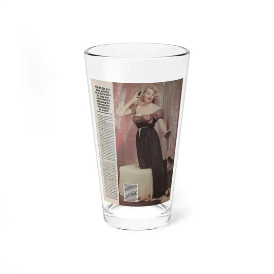 Anita Ekberg #308 Femme Fatales Magazine August '98 - Bernard Of Hollywood Vintage Glamour Pin-Ups 15th Page (Vintage Female Icon) Pint Glass 16oz 16oz - Go Mug Yourself
